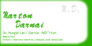 marton darnai business card